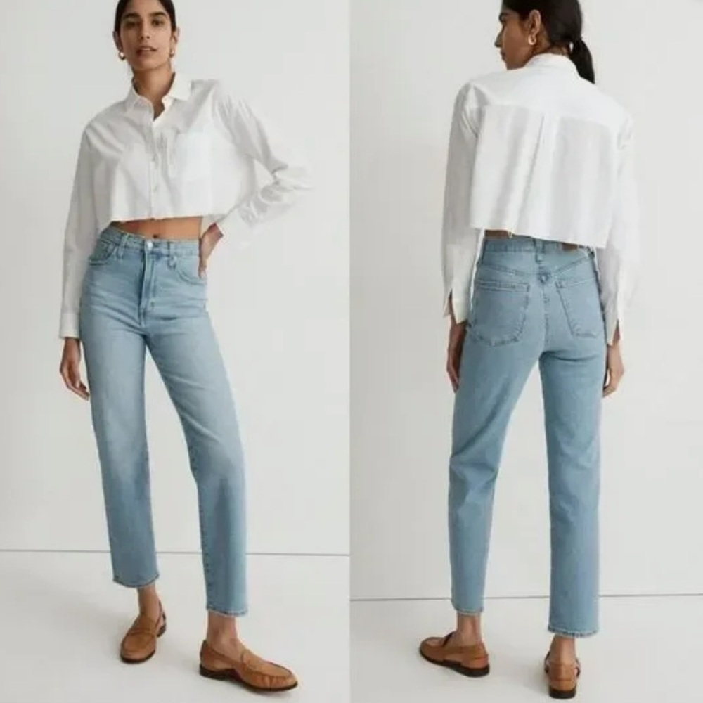 Madewell The Perfect Vintage Straight Jean in Cliffview Wash SZ 31 NEW NWT